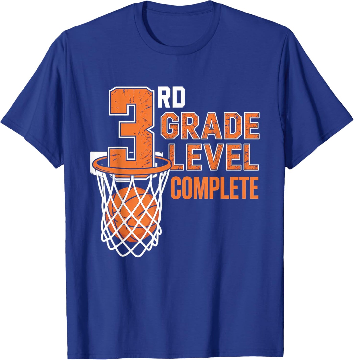 3rd Grade Level Complete Basketball Last Day of School Boys T-Shirt - T-Shirt | Royal