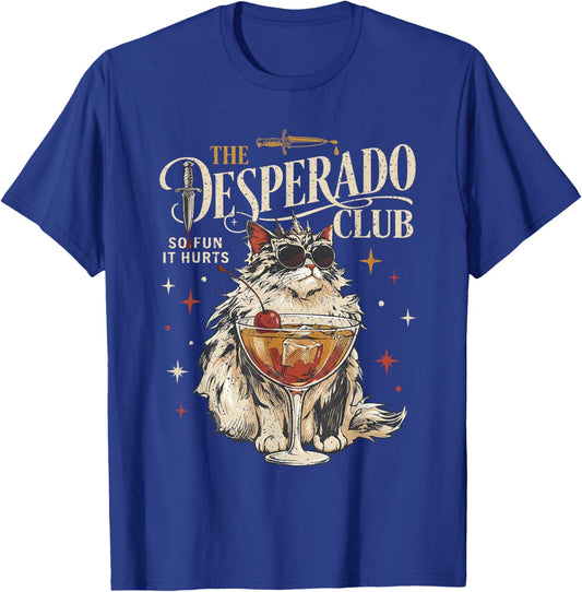 Desperado Club Mama Needs A Night Off Funny Cat T-Shirt - T-Shirt | Royal