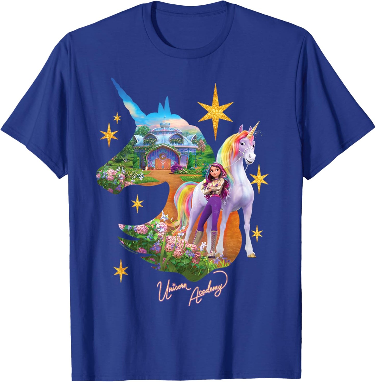 Unicorn Academy Sophia and Wildstar Magical Silhouette T-Shirt - T-Shirt | Royal