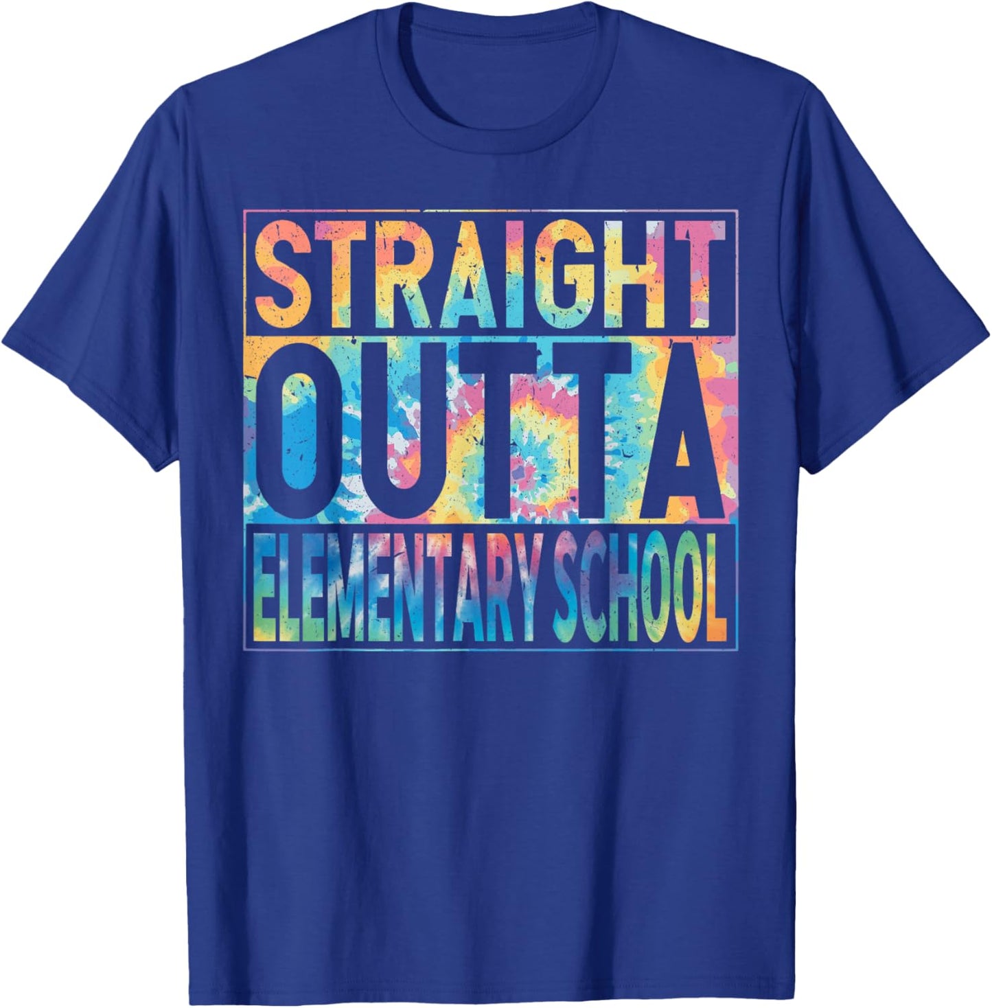 Straight Outta Elementary School Graduate Class 2026 Funny T-Shirt - T-Shirt | Royal