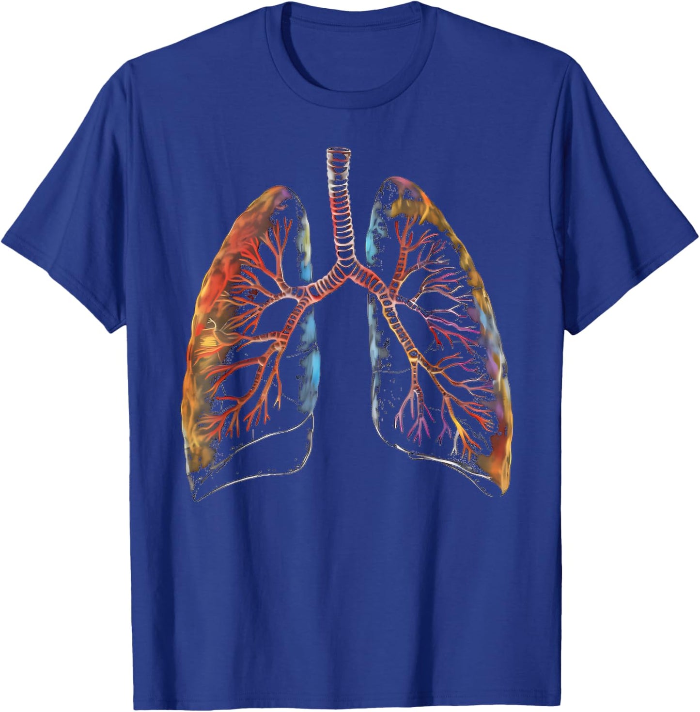 Lungs Anatomical Color for Doctors and fans of Breathing T-Shirt - T-Shirt | Royal