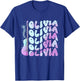 Girl Retro Olivia First Name Personalized Groovy 80's T-Shirt - T-Shirt | Royal