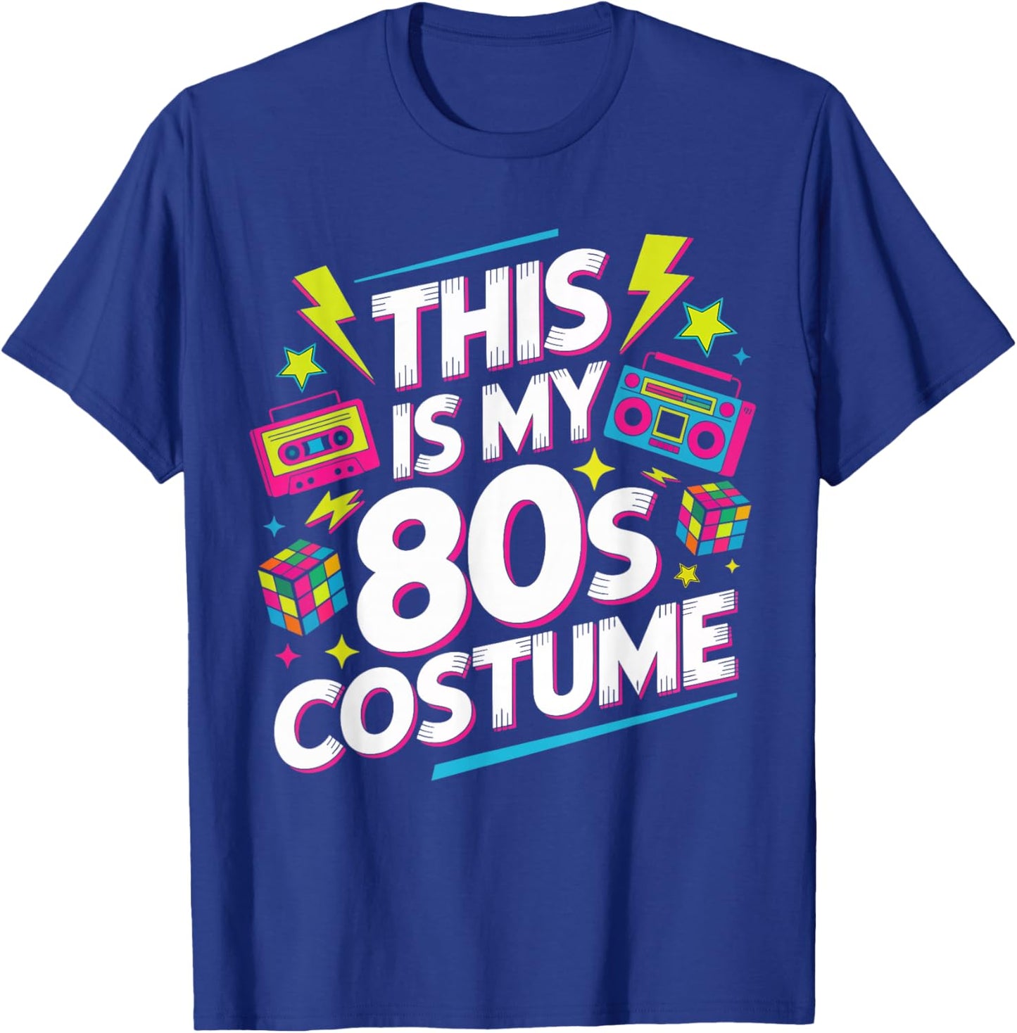 This is My 80s Costume Retro Funny 80s T-Shirt - T-Shirt | Royal
