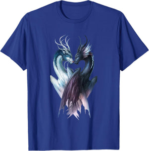 JoJoesArt, Yin Yang Dragon Dragons T-Shirt - T-Shirt | Royal