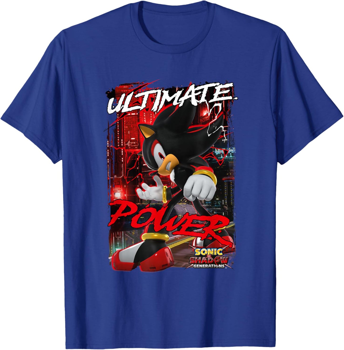 Sonic The Hedgehog Sonic X Shadow Generations Ultimate Power T-Shirt - T-Shirt | Royal