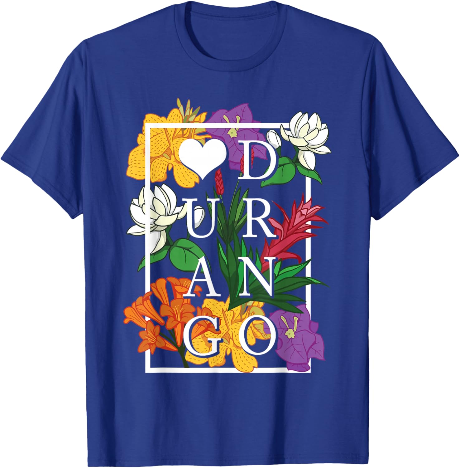 Durango Mexico Wildflower Pride Floral T-Shirt - T-Shirt | Royal