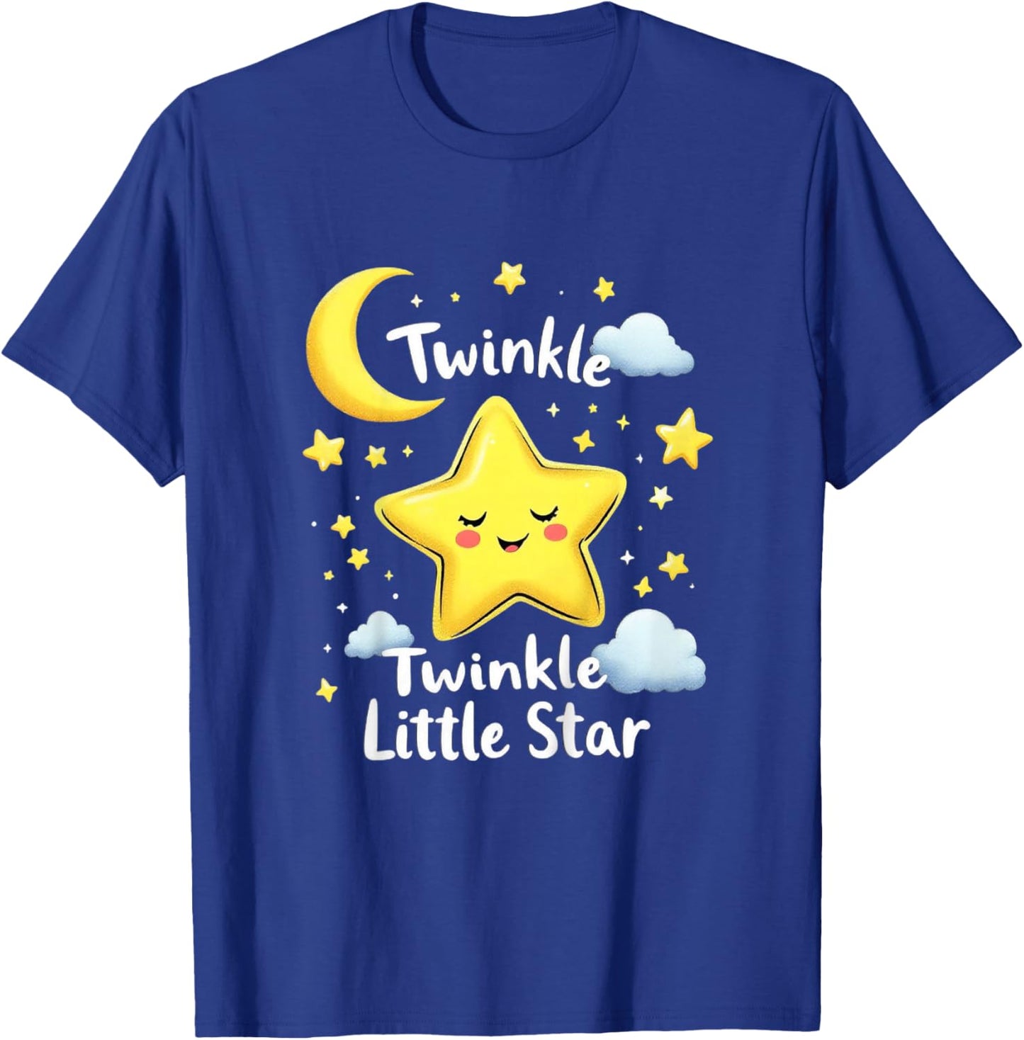 Twinkle Twinkle Little Star Kids – Cute Cartoon Design T-Shirt - T-Shirt | Royal