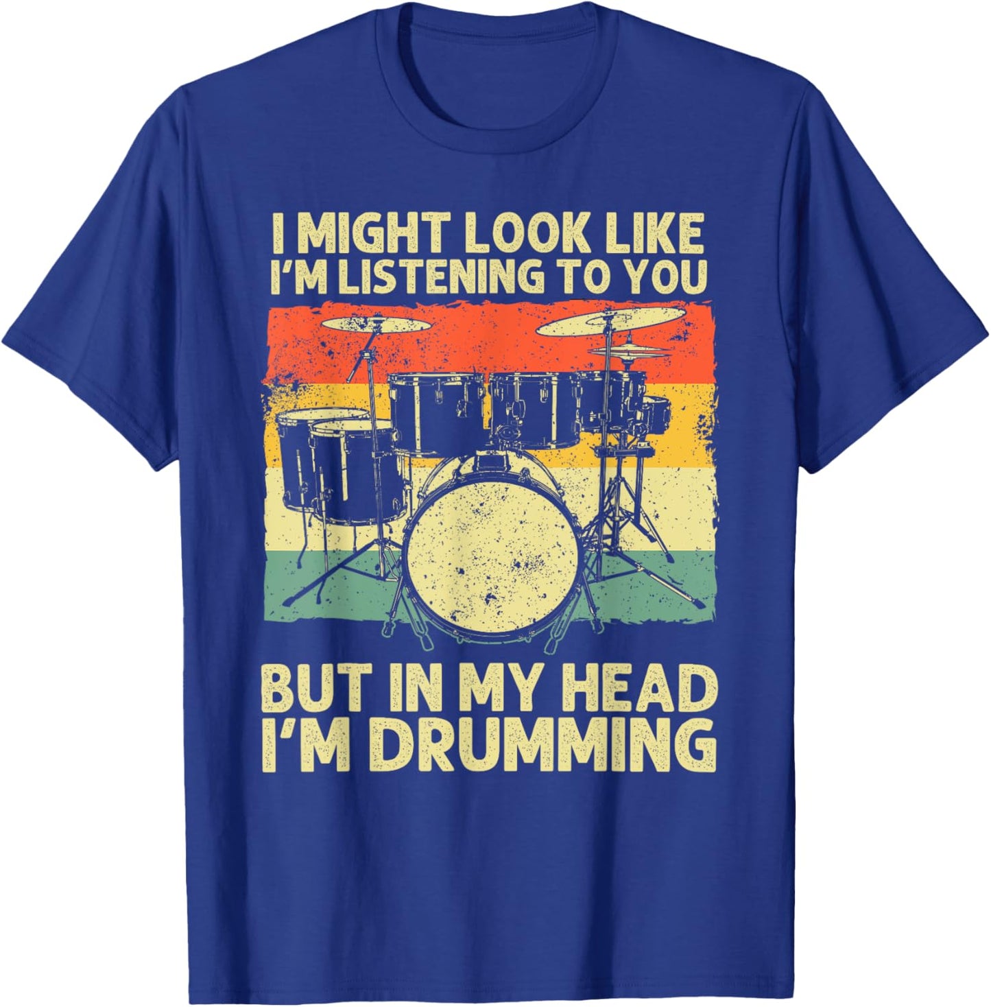 Funny Drummer Design Women Drumline Drumming Drummer T-Shirt - T-Shirt | Royal