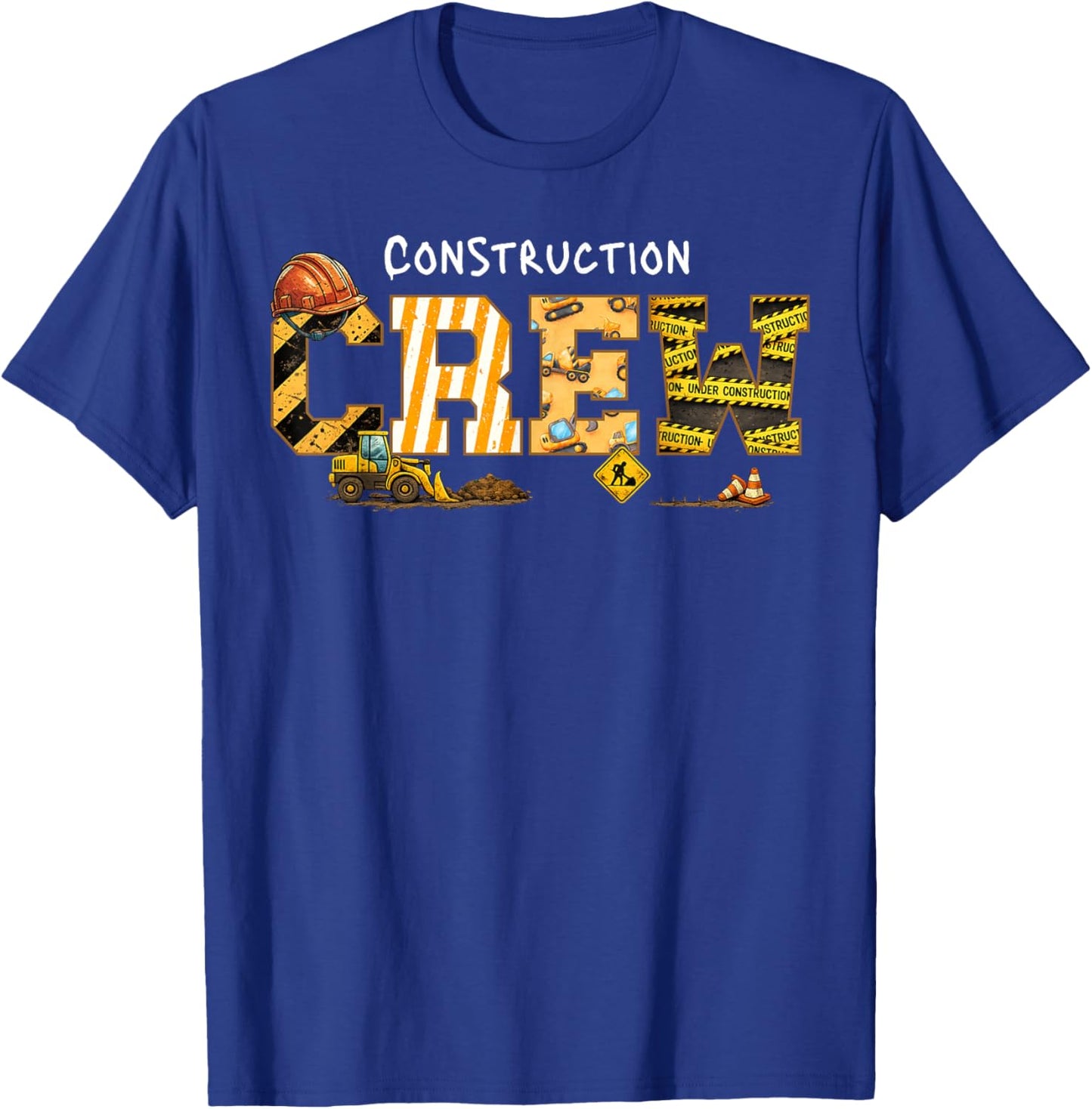 Birthday Construction Crew T-Shirt - T-Shirt | Royal