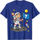 7th Birthday Astronaut All Space Boy 7th Birthday T-Shirt - T-Shirt | Royal