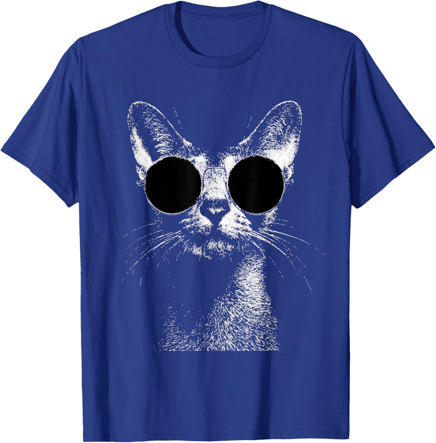 Chat abyssin Style Grunge Hipster avec Lunettes de Soleil T-Shirt - T-Shirt | Royal
