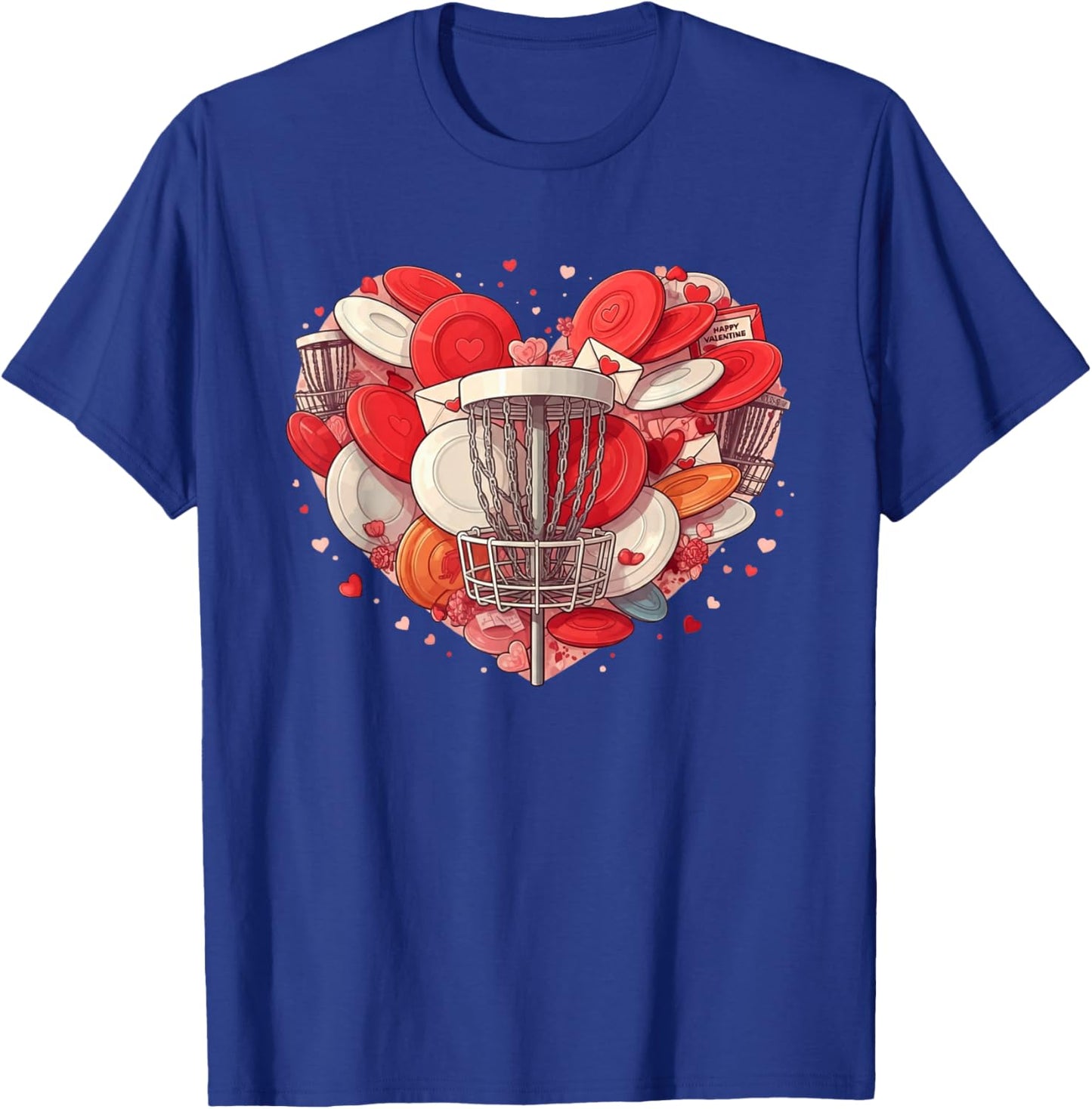 Funny Disc Golf Heart Valentine Disc Golf Kids T-Shirt - T-Shirt | Royal