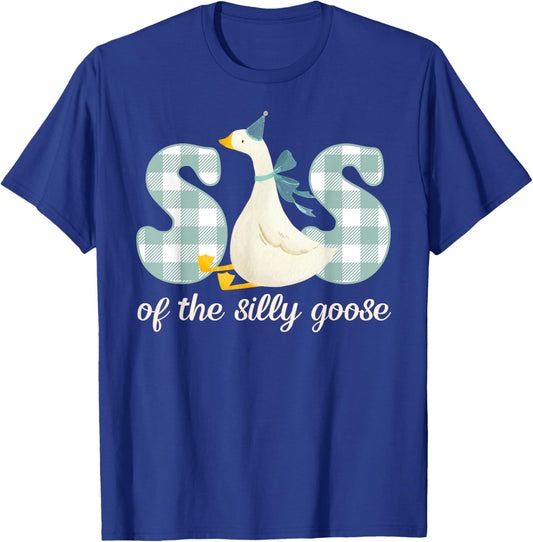 Sister of The Silly Goose Birthday Party Matching Family T-Shirt - T-Shirt | Royal