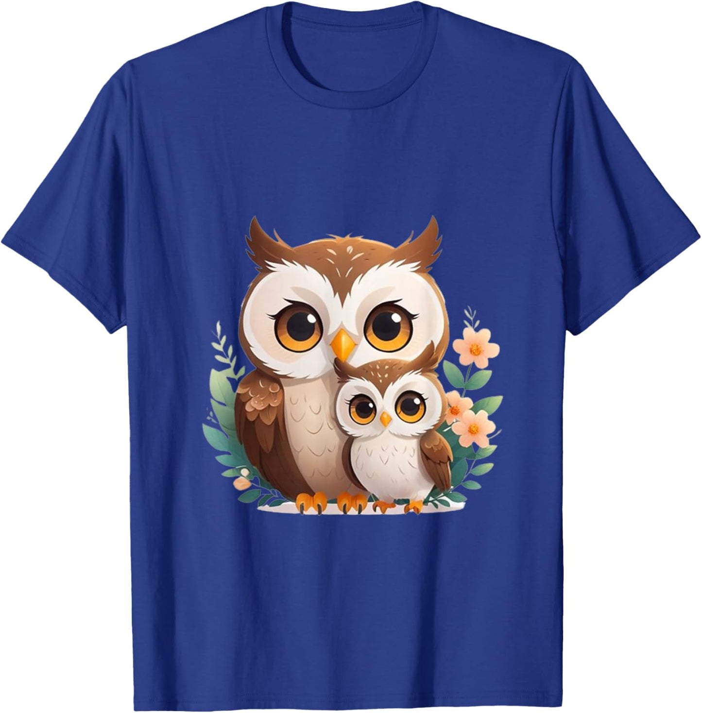 Illustration d'amour de Famille avec Maman et bébé Chouette T-Shirt - T-Shirt | Royal