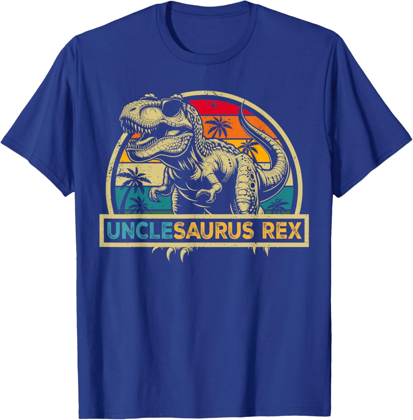 Unclesaurus Rex Dinosaur Uncle Saurus Rex Family Matching T-Shirt - T-Shirt | Royal