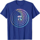 Funny Pi Day Spiral Pi Math Design for Pi Day 3.14 Tie Dye T-Shirt - T-Shirt | Royal