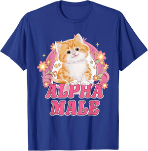 Alpha Male Cute Kitty Cat Funny Oddly Specific Dank Meme T-Shirt - T-Shirt | Royal