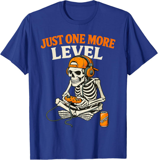 Funny Video Game Halloween Skeleton Gamer Costume Men Boys T-Shirt - T-Shirt | Royal