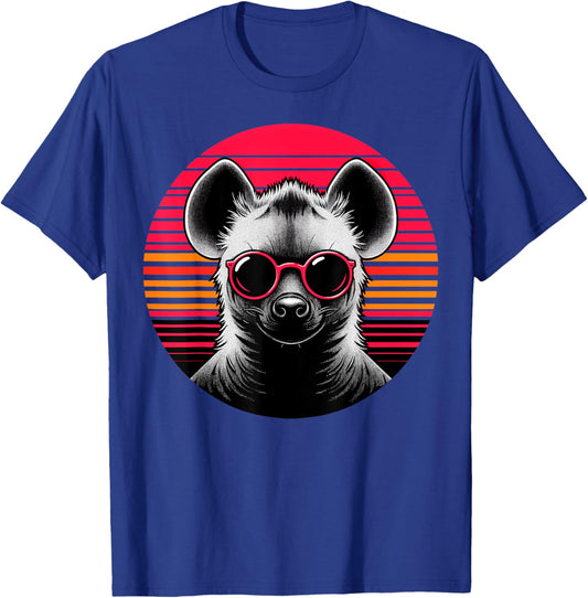 Hyena Retro Vintage Sunset Animal Sunglasses 70s T-Shirt - T-Shirt | Royal