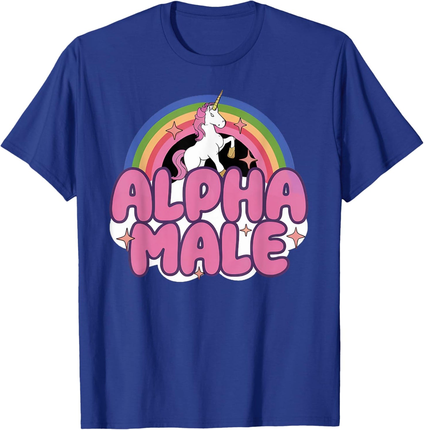 Alpha Male Rainbow Unicorn Funny Oddly Specific Dank Meme T-Shirt - T-Shirt | Royal