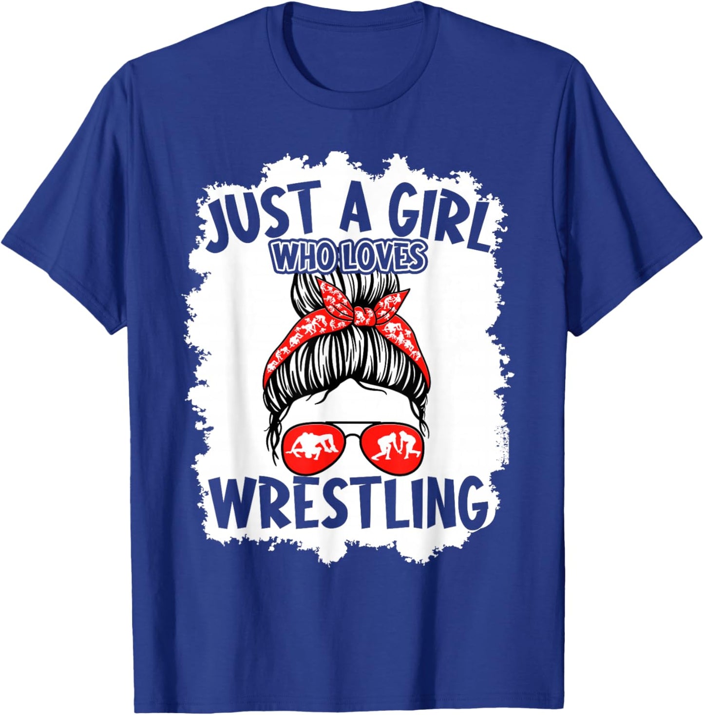 Just A Girl Who Loves Wrestling Wrestler Girls Kids T-Shirt - T-Shirt | Royal