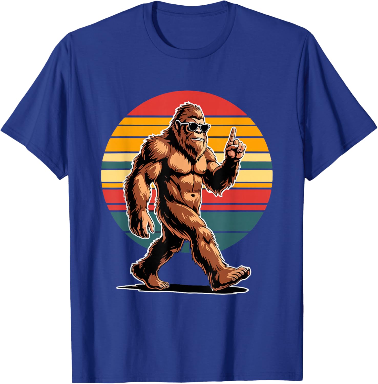 Bigfoot with Sunglasses Cryptid & Funny Sasquatch T-Shirt - T-Shirt | Royal