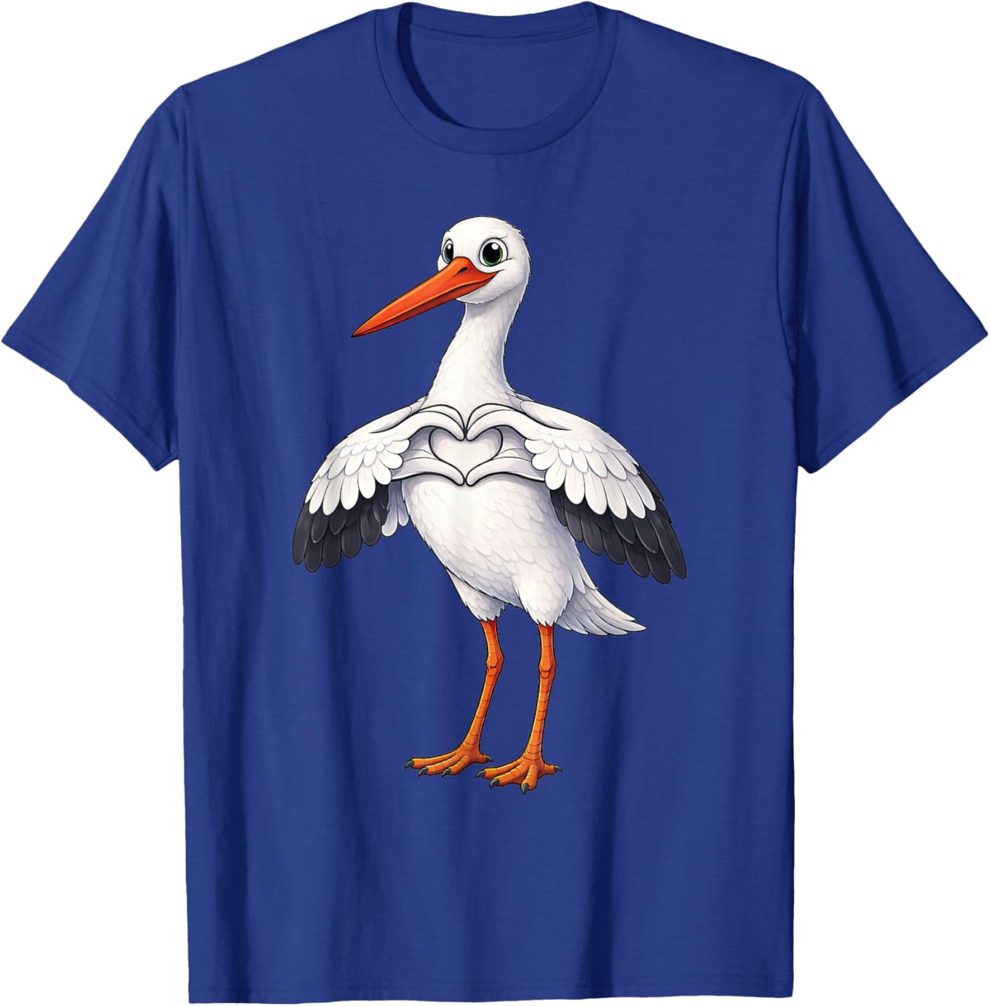 Storch mit Herz | Süßer Weißstorch mit Herzsymbol T-Shirt - T-Shirt | Royal