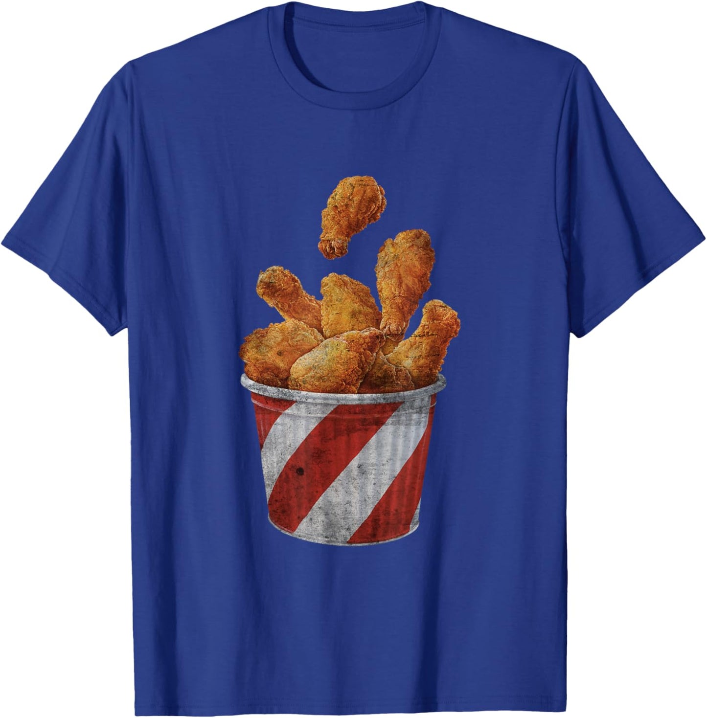 Retro National Fried Chicken Day Funny Fast Food Lover T-Shirt - T-Shirt | Royal