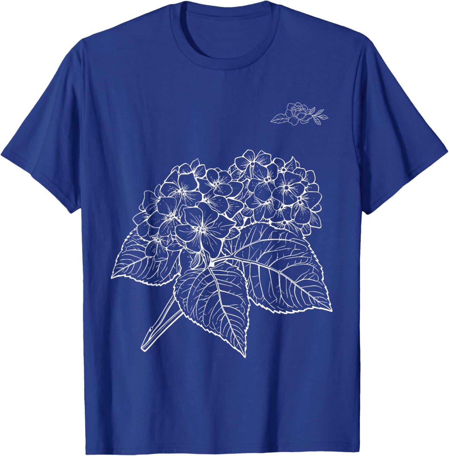 Hydrangea Flower Funny Design Women T-Shirt - T-Shirt | Royal