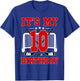 It's My 10th Birthday Girl Ice Hockey Theme 10 Year Old T-Shirt - T-Shirt | Royal
