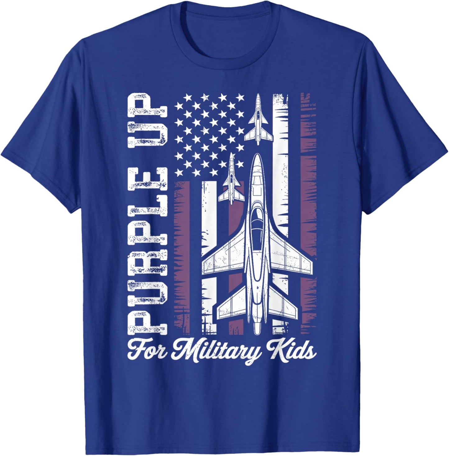 Purple Up for Military Kids Military Child Month T-Shirt - T-Shirt | Royal