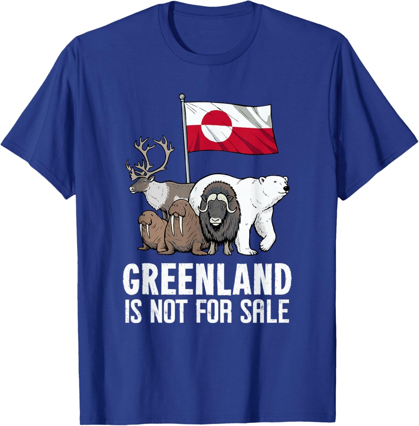 Greenland Not For Sale Flag Greenland Animals Greenland T-Shirt - T-Shirt | Royal