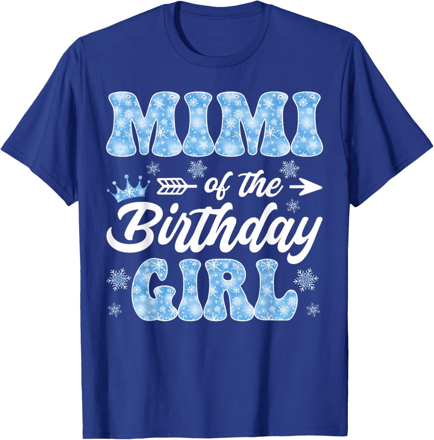 Mimi of The Birthday Girl Snowflakes Winter Christmas T-Shirt - T-Shirt | Royal