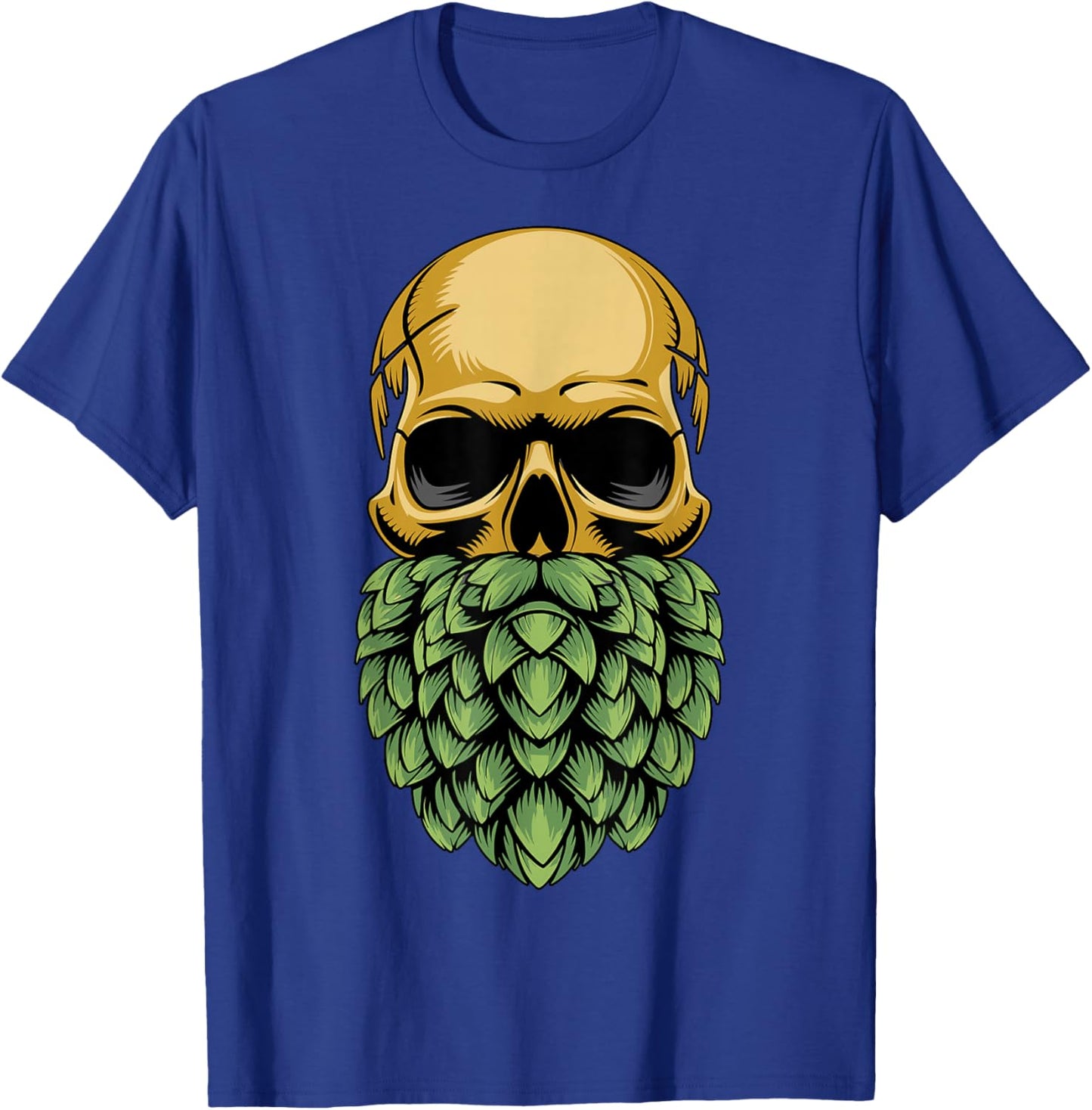 Hop Beard Skull with Hops Beard Craft Beer T-Shirt - T-Shirt | Royal