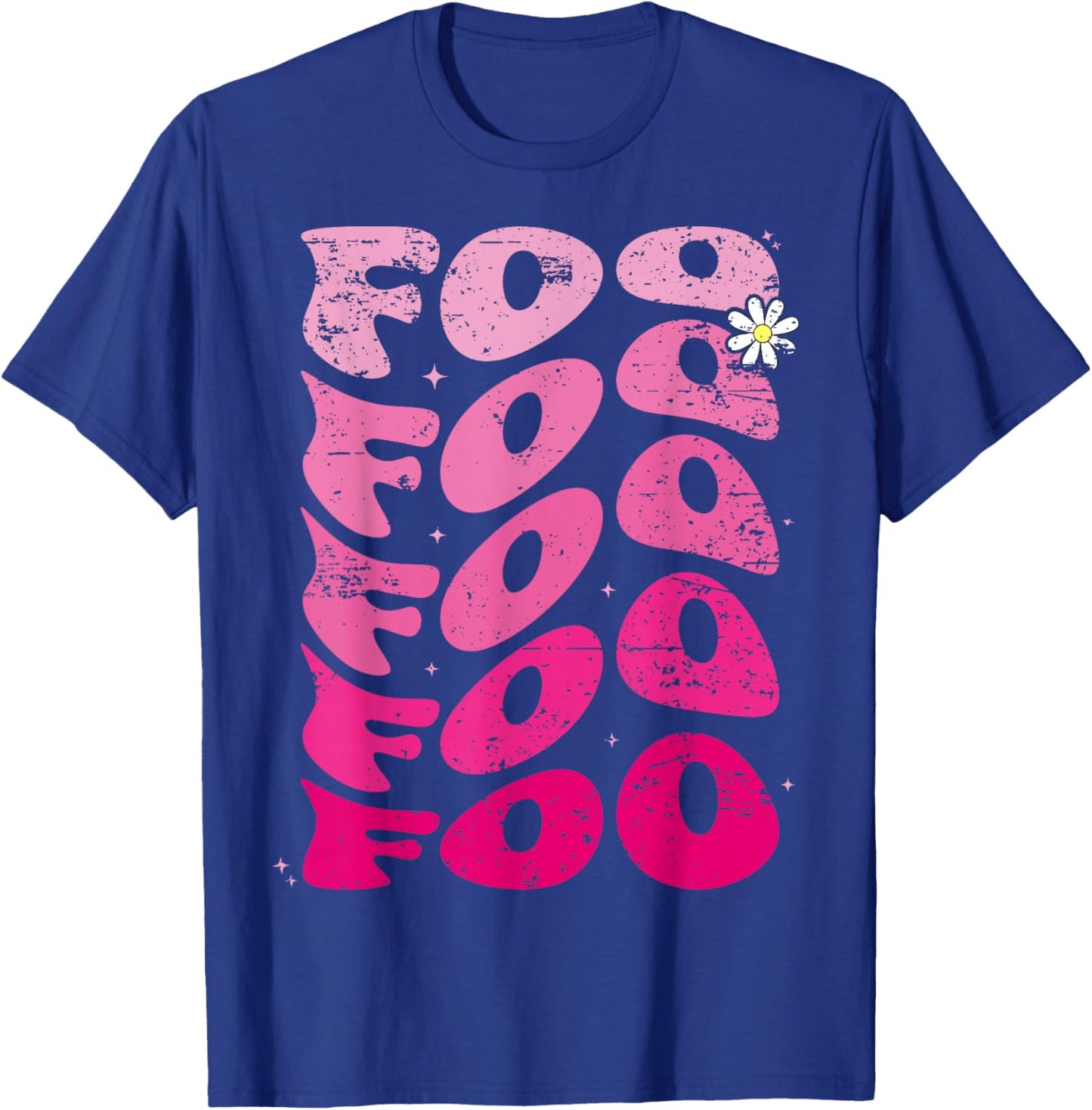Foo First Name I Love Foo Girl Groovy 80's Vintage T-Shirt - T-Shirt | Royal