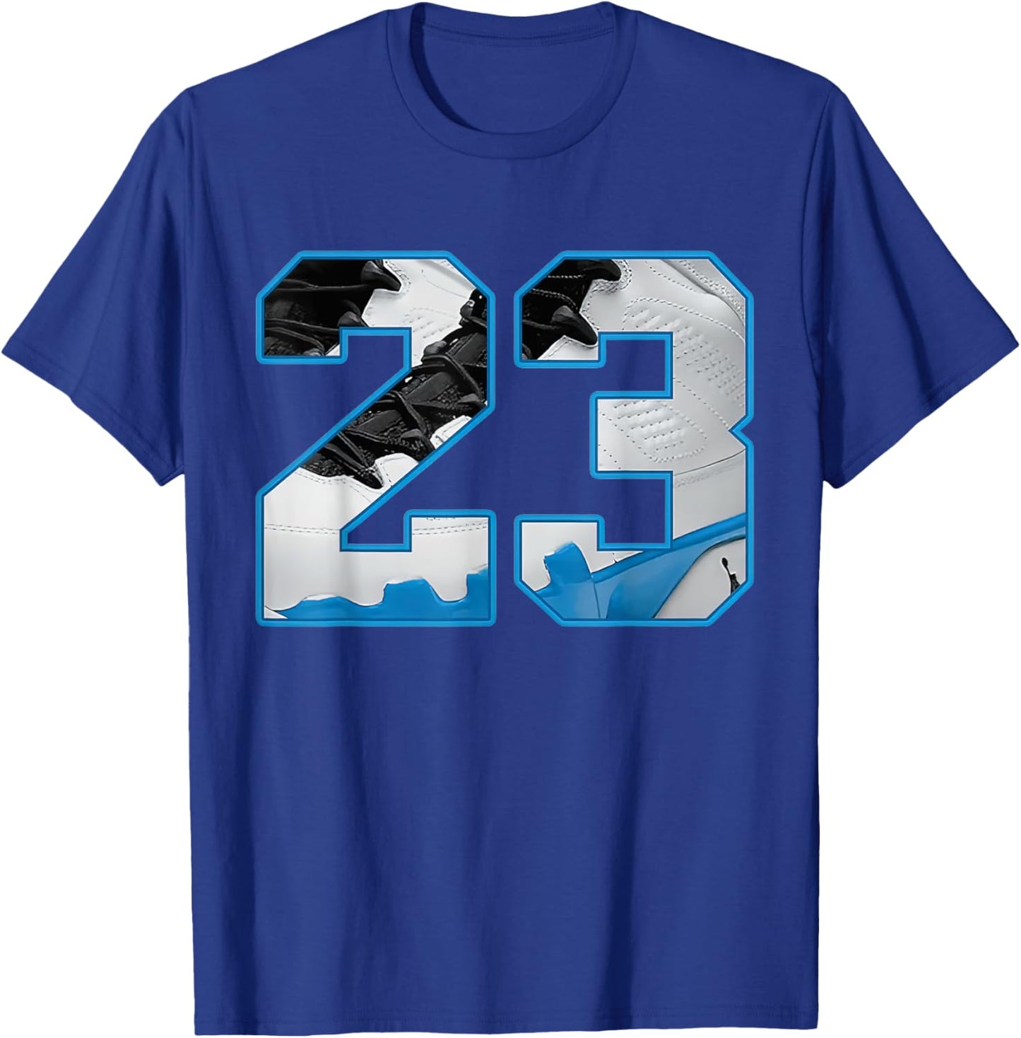Number 23 Powder Blue 9s Matching Women T-Shirt - T-Shirt | Royal