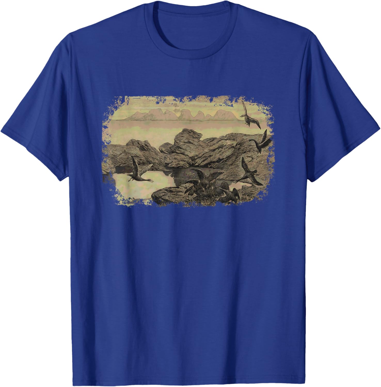 Troldskab Troll Birds Theodor Kittelsen Norwegian Painting T-Shirt - T-Shirt | Royal