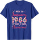January 1986 Cool 40th Birthday Gift T-Shirt - T-Shirt | Royal