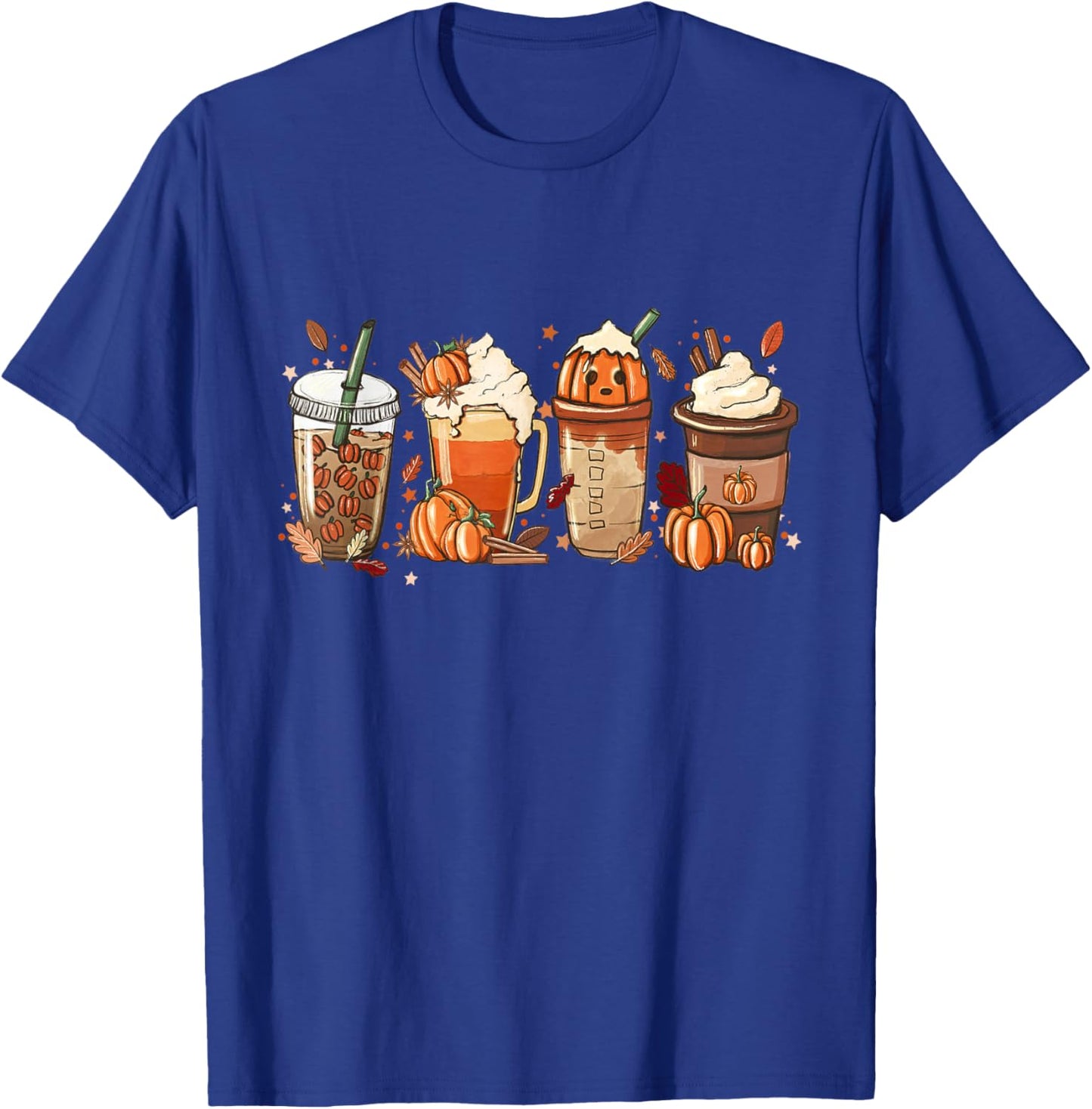 Pumpkin Spice Latte, Fall Coffee, Pumpkin Spice,Thanksgiving T-Shirt - T-Shirt | Royal