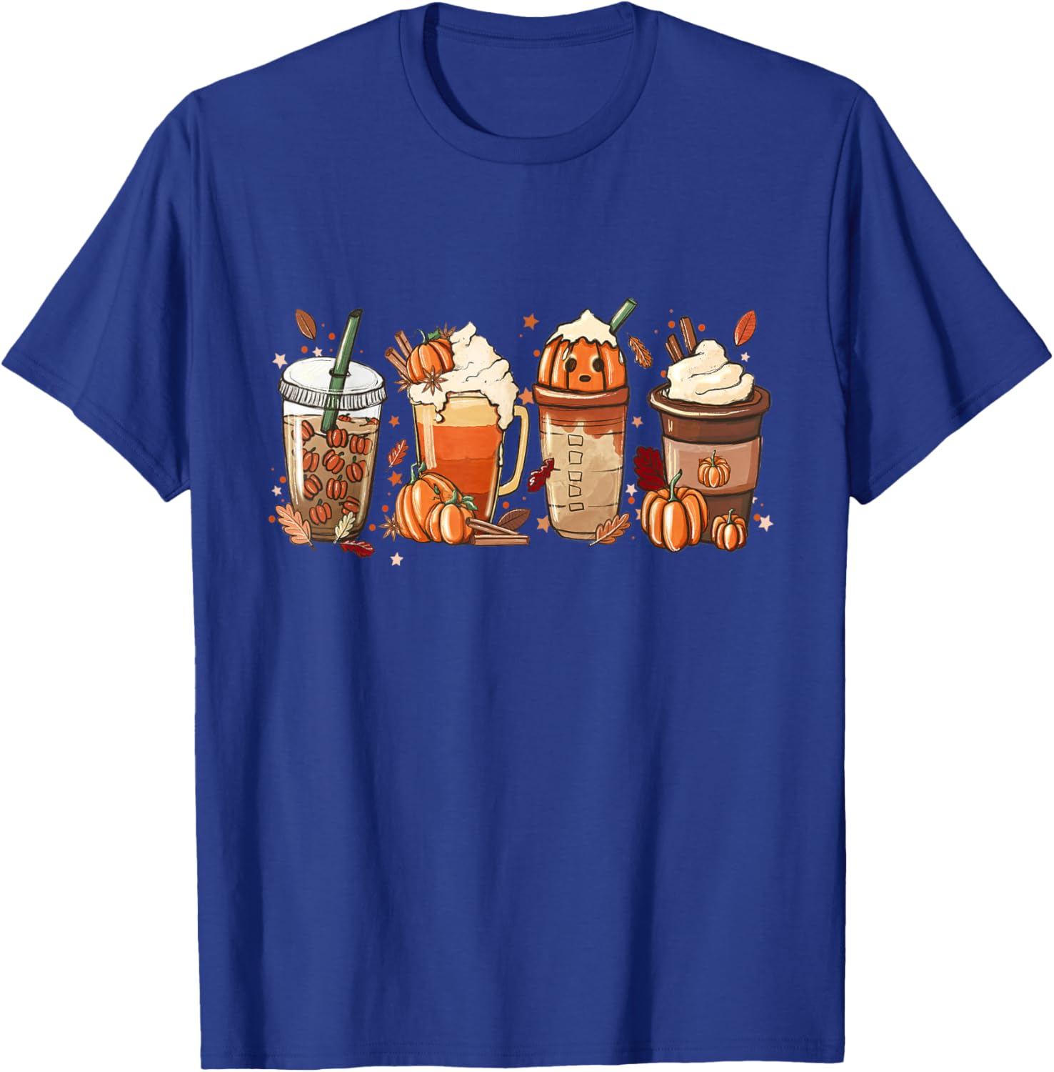 Pumpkin Spice Latte, Fall Coffee, Pumpkin Spice,Thanksgiving T-Shirt - T-Shirt | Royal