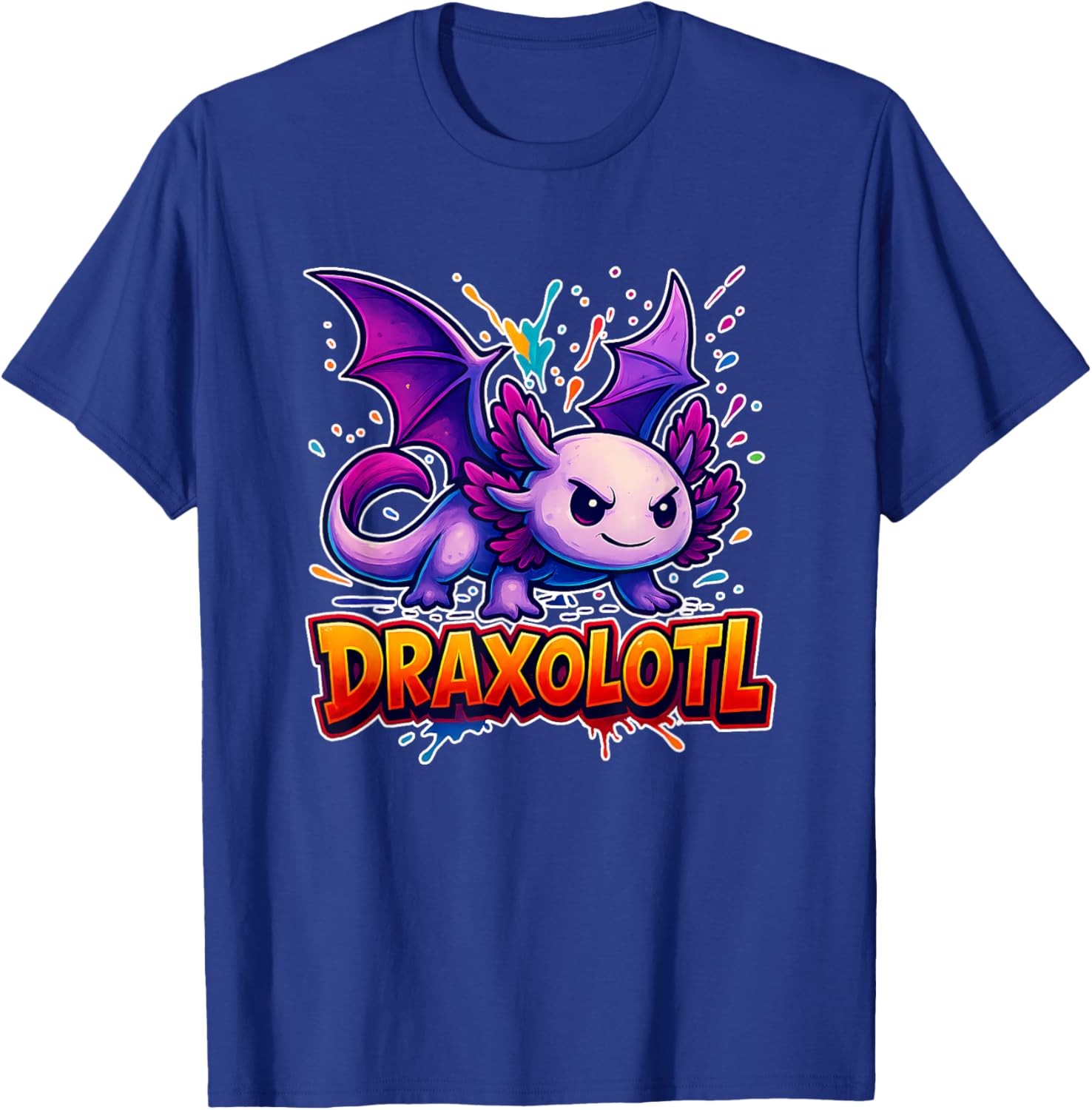 Draxolotl Axolotl Dragon Mashup Fantasy Design for Kids T-Shirt - T-Shirt | Royal