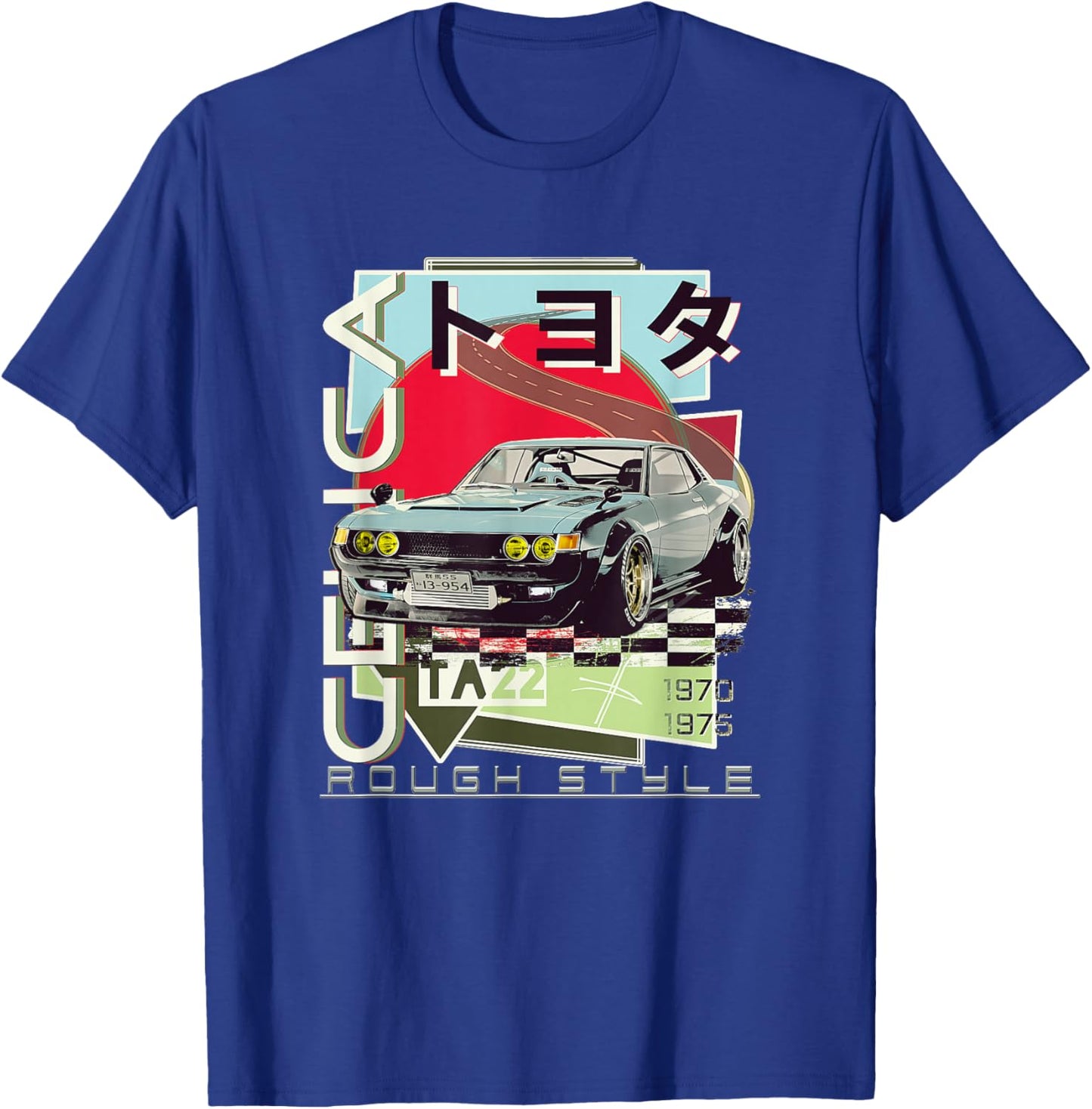 Celica TA22 JDM - Rough Style - Large Body T-Shirt - T-Shirt | Royal