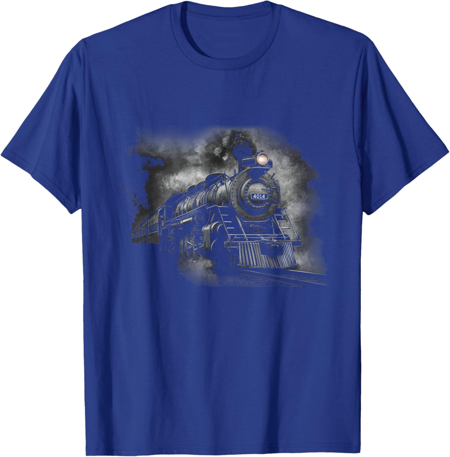 Steam Locomotive Train Engine Railroad Big-Boy Train 4014 T-Shirt - T-Shirt | Royal