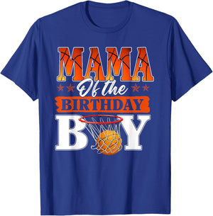 Basketball Mama of The Birthday Boy Family Matching T-Shirt - T-Shirt | Royal
