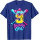 Kids 9th Birthday Girl Softball Ice Cream Drip Coquette Bow T-Shirt - T-Shirt | Royal