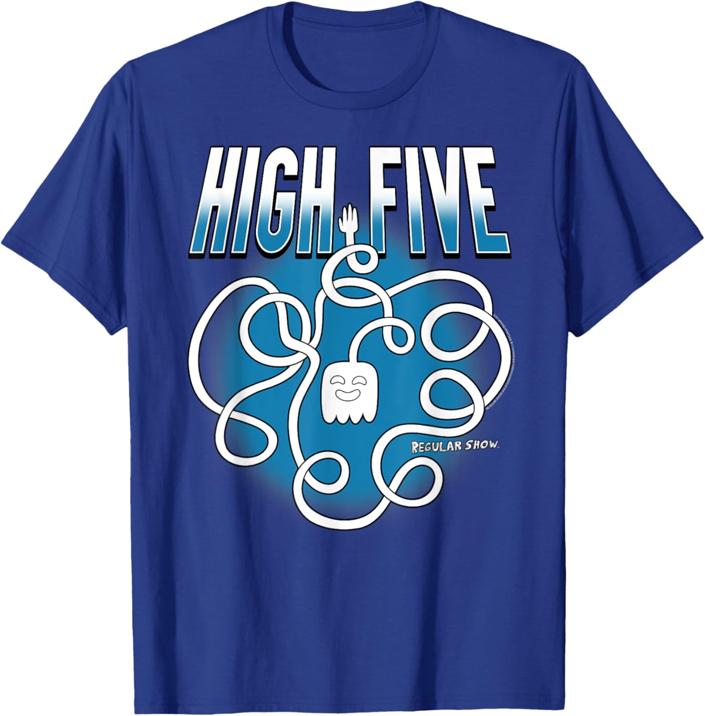 Regular Show High Five Ghost Long Arm Funny Cartoon T-Shirt - T-Shirt | Royal
