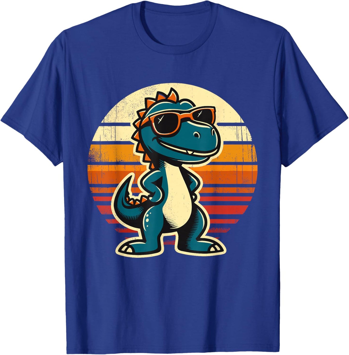 Dinosaur T-Rex Retro Funny Dinosaur T-Shirt - T-Shirt | Royal