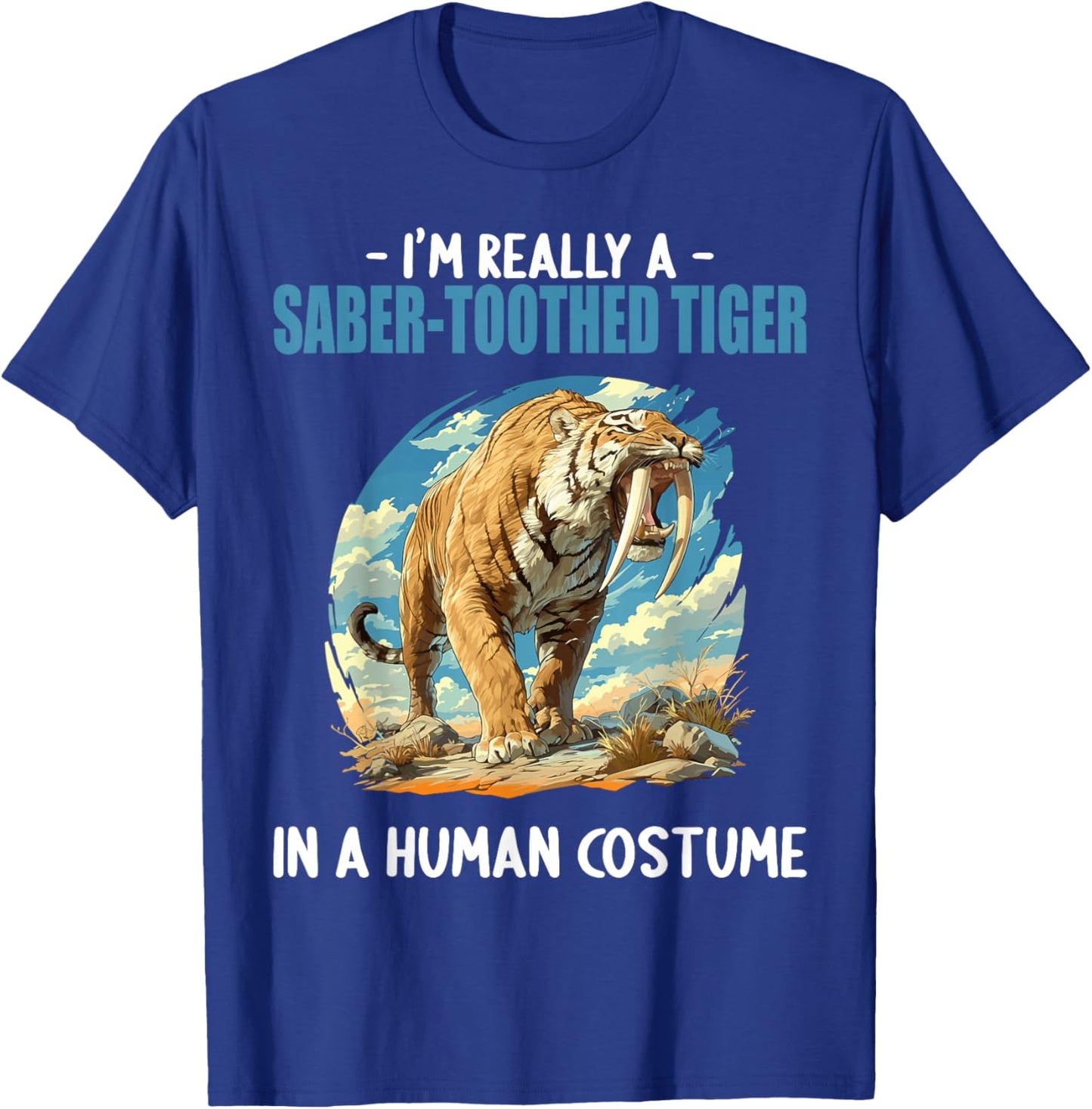 Saber-Toothed Tigers Saber-Toothed Tiger T-Shirt - T-Shirt | Royal