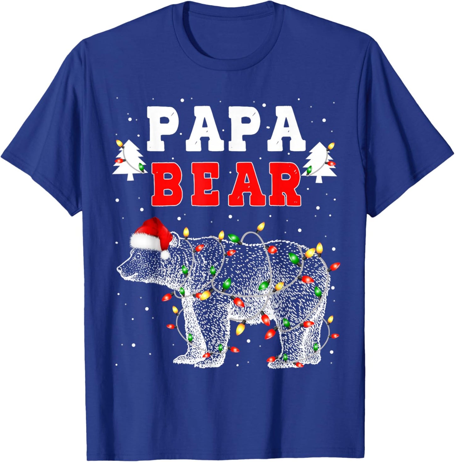 Papa Bear Christmas Santa Family Matching Pajamas Women Men T-Shirt - T-Shirt | Royal
