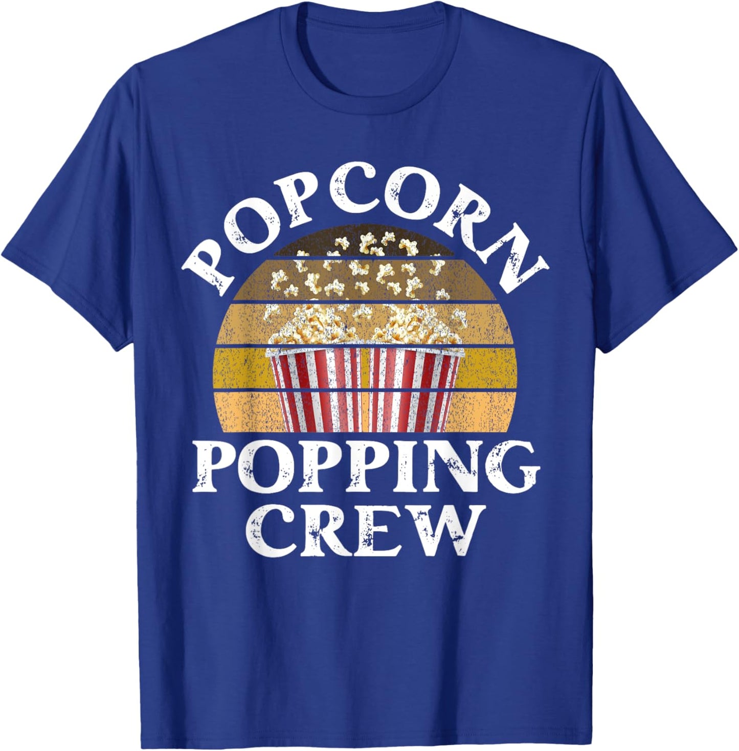 Popcorn Lover Girls Women Men Popping Crew Funny Popcorn T-Shirt - T-Shirt | Royal